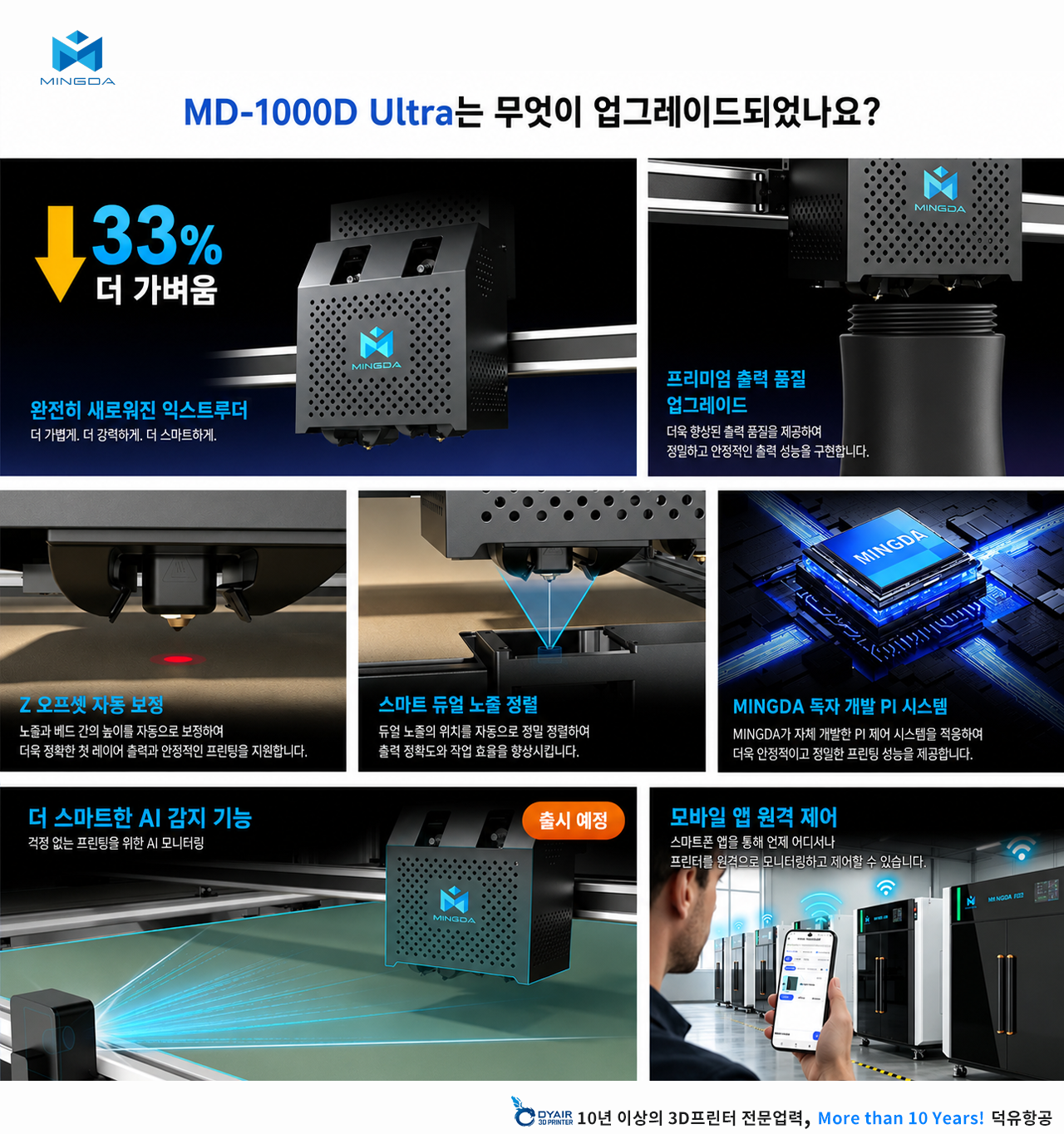 MINGDA MD1000D Ultra 3D프린터 상세사양