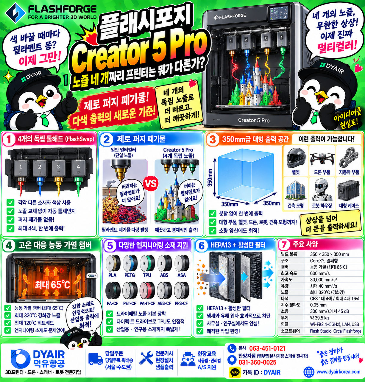 Flashforge Creator5 Pro, 플래시포지 크리에이터5 프로